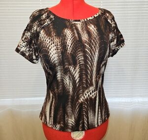 Worthington Stylish Women's Black and Brown Top